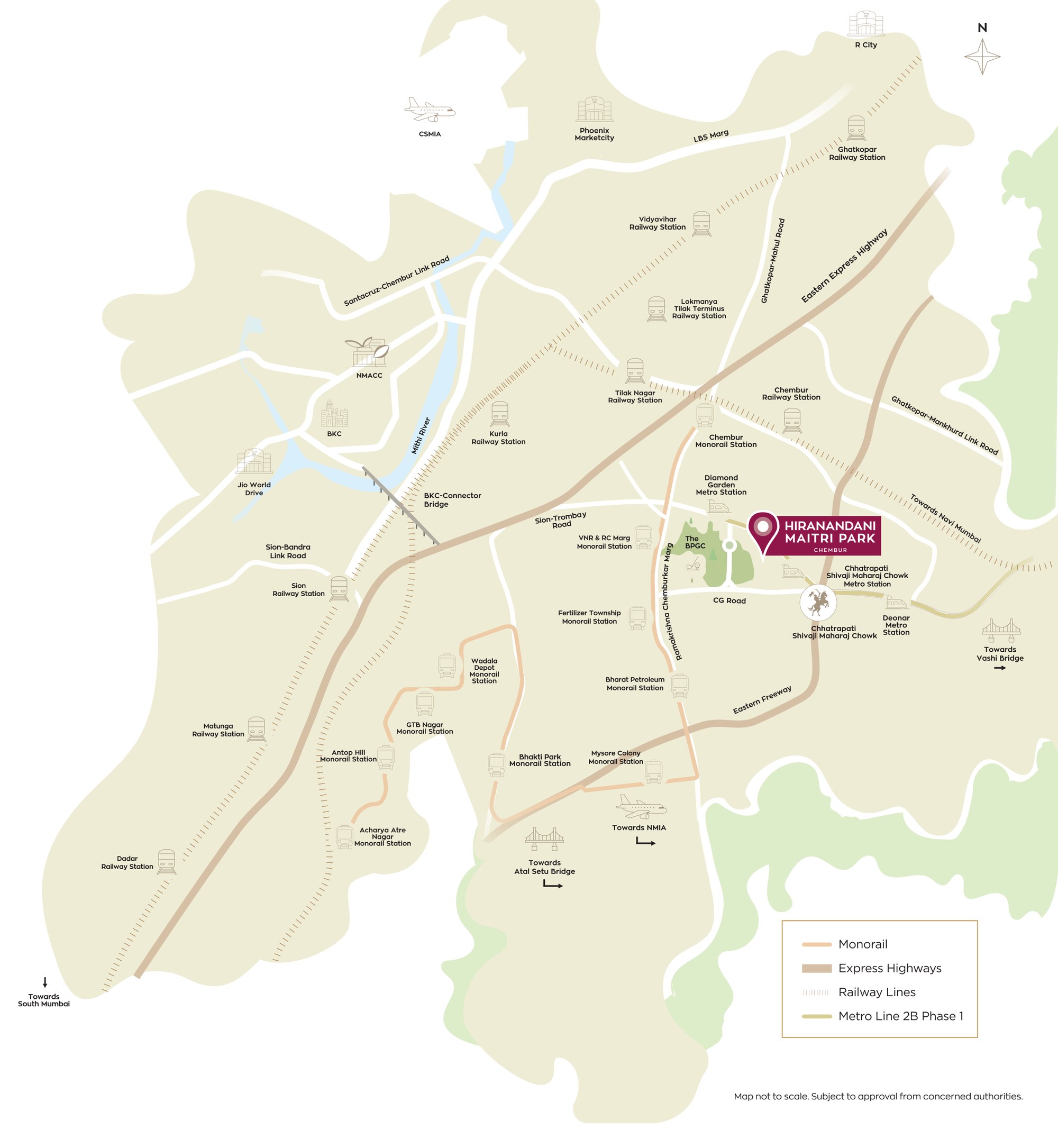 Hiranandani Maitri Park location map — Chembur, Mumbai